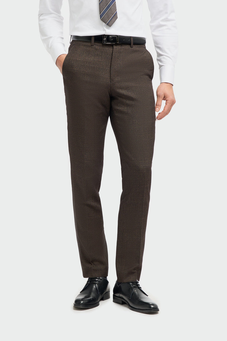 Caridi - Braune Tweedhose für Herren