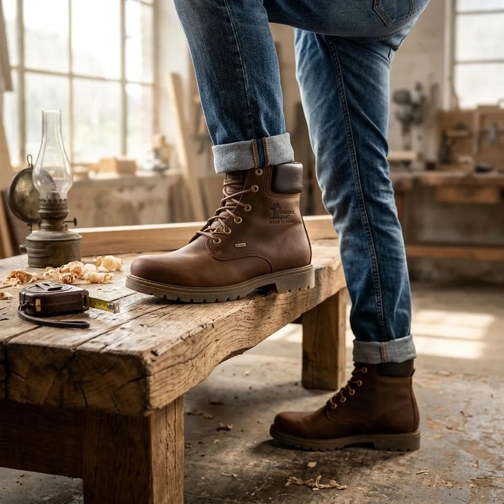 03 GTX C1 – Wasserdichte Herren-Ankle-Boots aus Leder in Rindenbraun