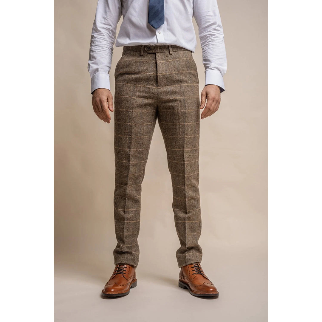 Albert - Hellbraune Tweedhose für Herren