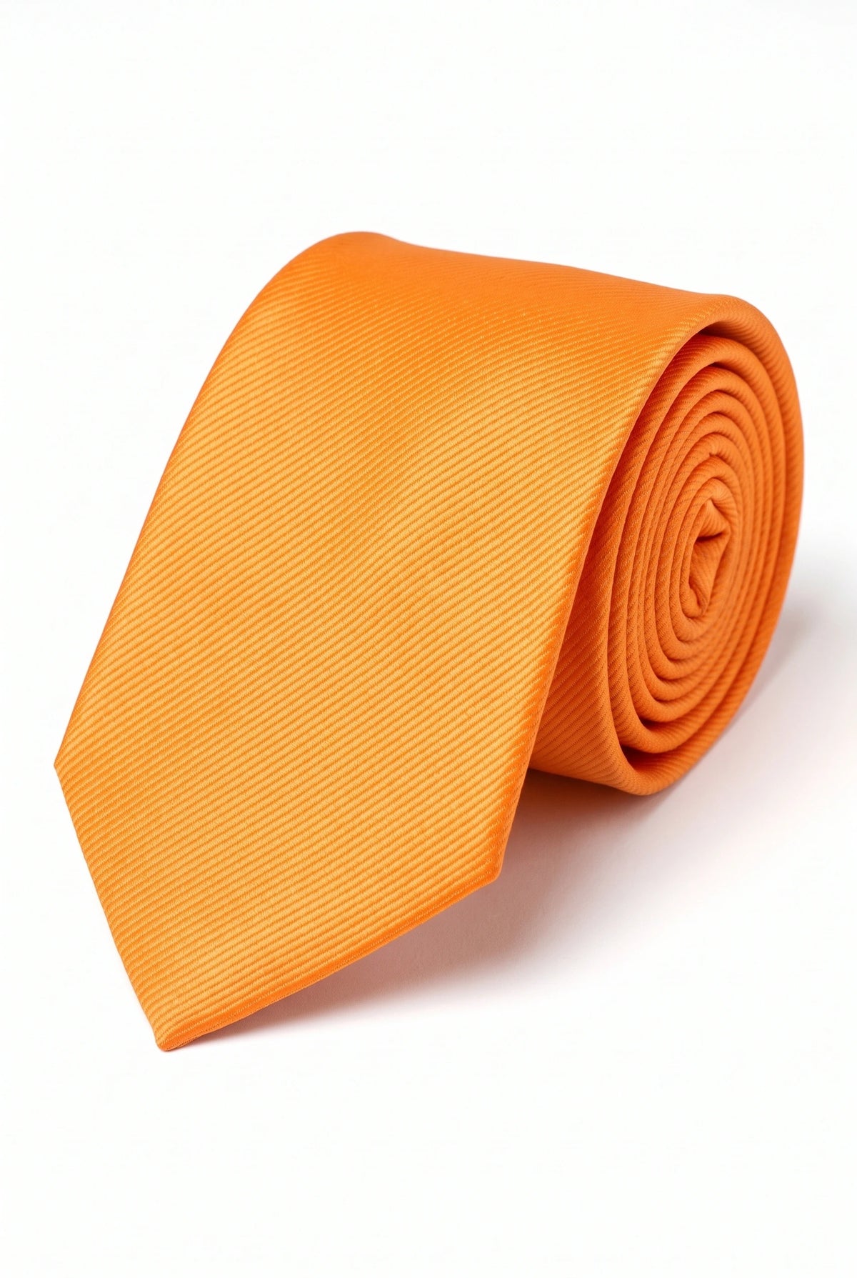 Herrenkrawatte, orange, schmal, 6 cm, einfarbig