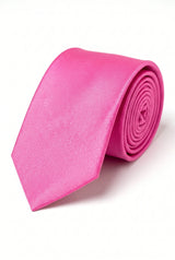 Herrenkrawatte, schmal geschnitten, einfarbig, rosa