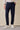 Herren-Gurkha-Hose in Marineblau mit Bundfalten, verstellbarem Bund und taillierter, schmal zulaufender Passform