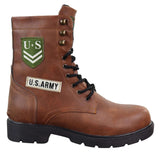 Mens U.S. Army Style Ankle Boots