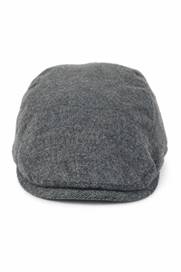 Herren Flatcap Baker Boy 8 Panel Grandad Tweed Fischgrät Grau Vintage