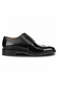Harry - Schwarze Herren-Brogueschuhe aus Lackleder