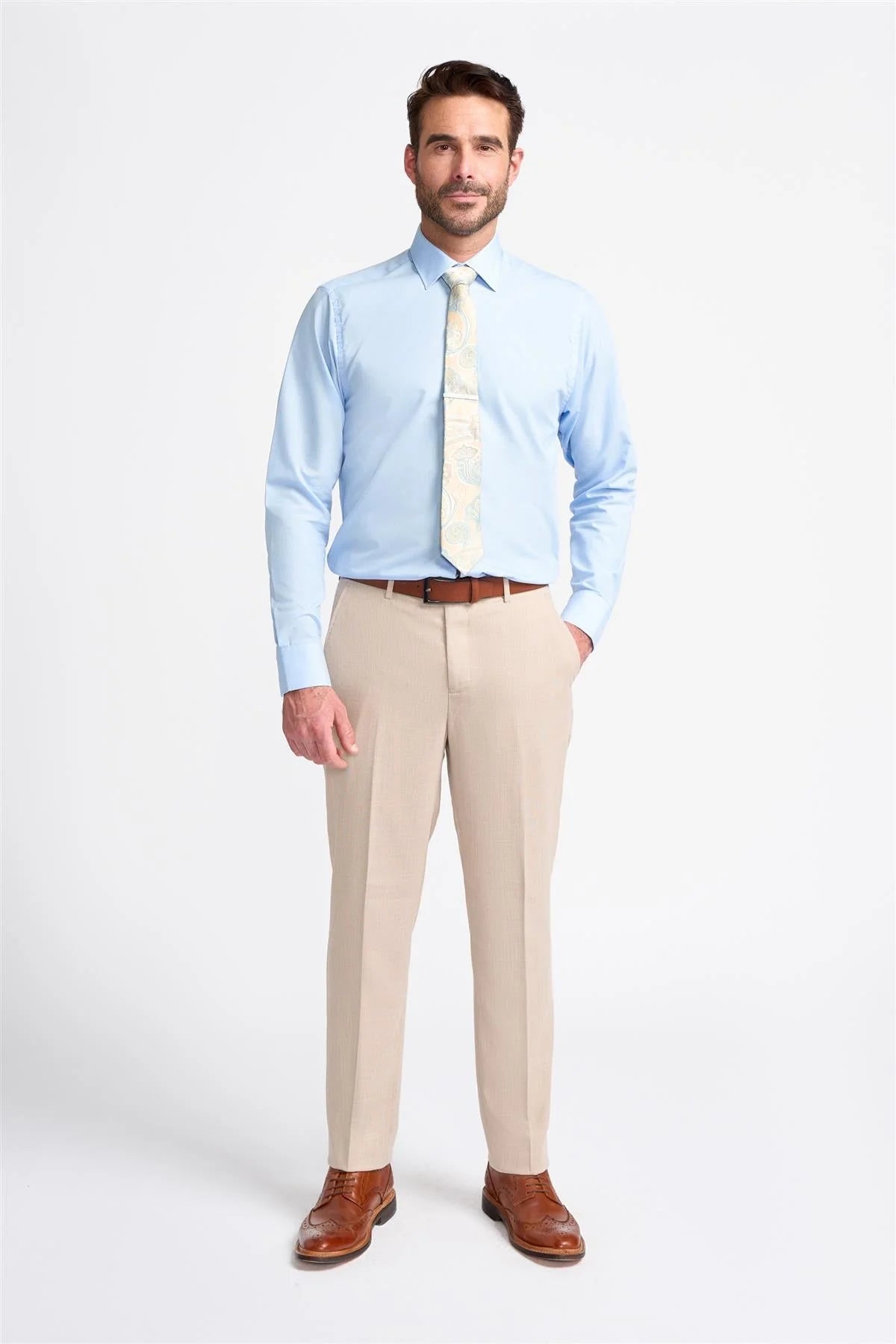 Miami - Beige Hochzeitshose für Herren