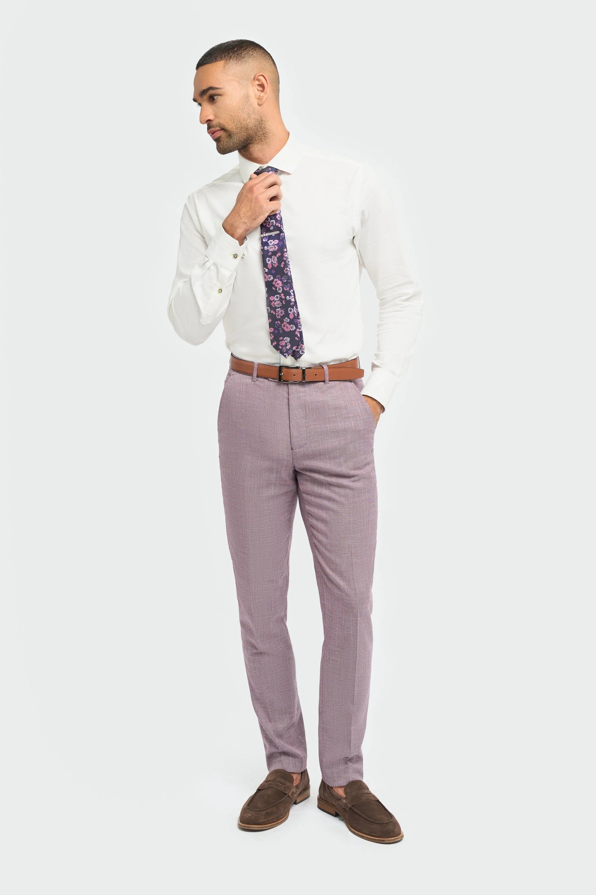 Miami – Rosa Crosshatch Sommerhose für Herren