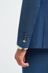 Blauer Sommer-Leinenanzug für Herren