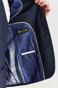 Regent - Men's Navy 3 Piece Prince Of Wales Checked Suit