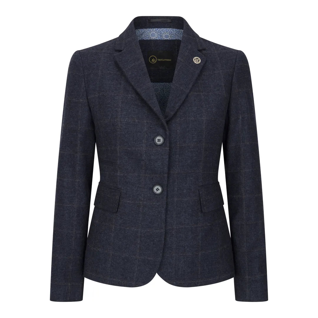 TPSTZ72 - Damen-Tweedblazer in Marineblau