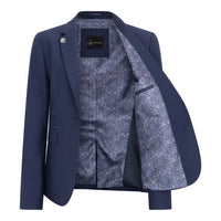 TPW-14 - Dreiteiliger Damenanzug, einfarbig marineblau