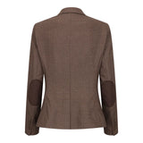 TPW50 - Brauner 3-teiliger Damenanzug im Prince-of-Wales-Karo-Muster