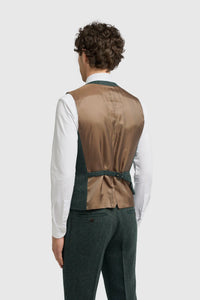 Thomas – Olivgrüner 3-teiliger Anzug aus Wollmischgewebe