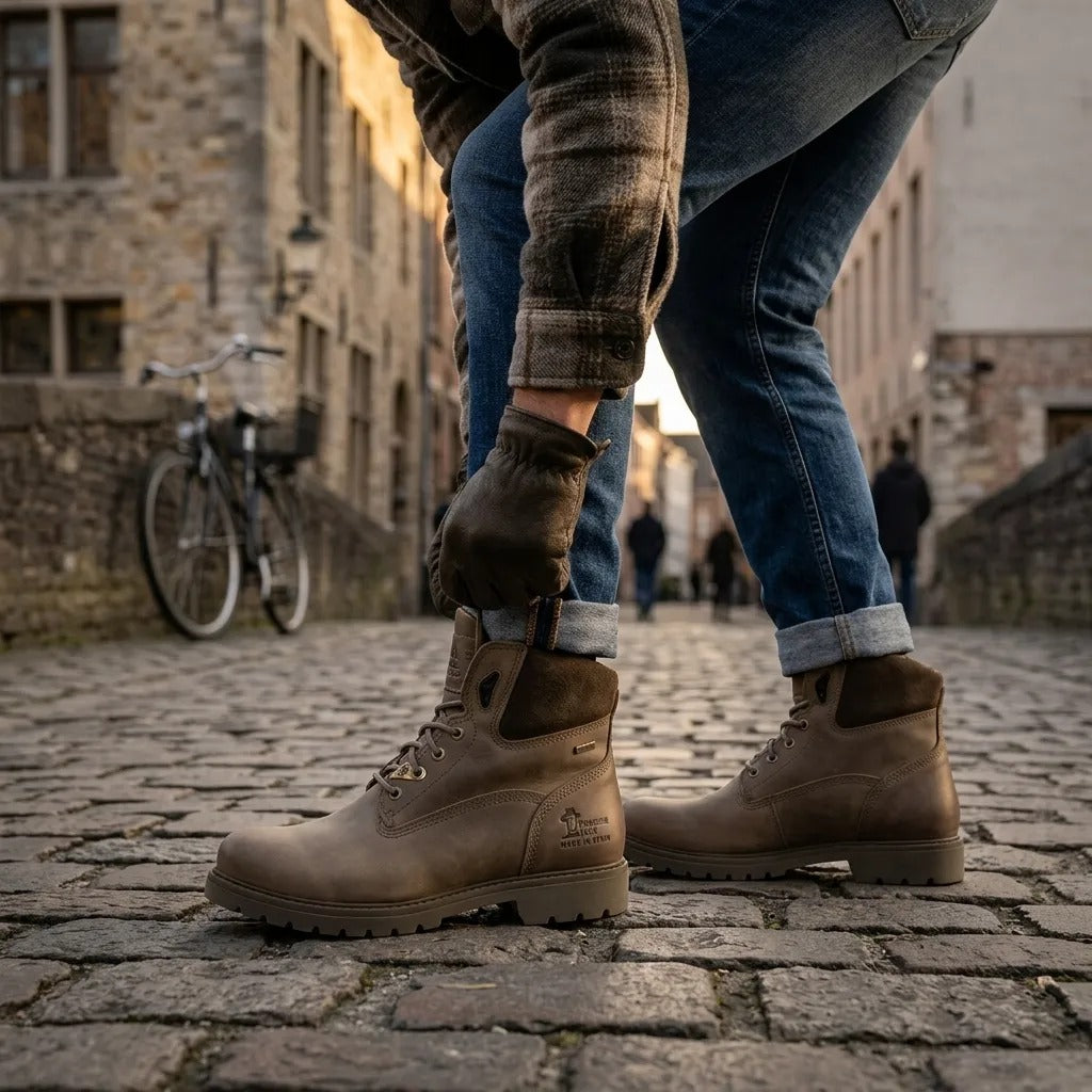 Amur GTX C32 – Wasserdichte Herren-Ankle-Boots aus Leder in Khaki