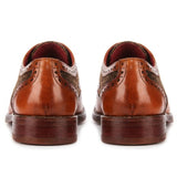 Arlo - Herren-Brogueschuhe aus hellbraunem Tweedleder
