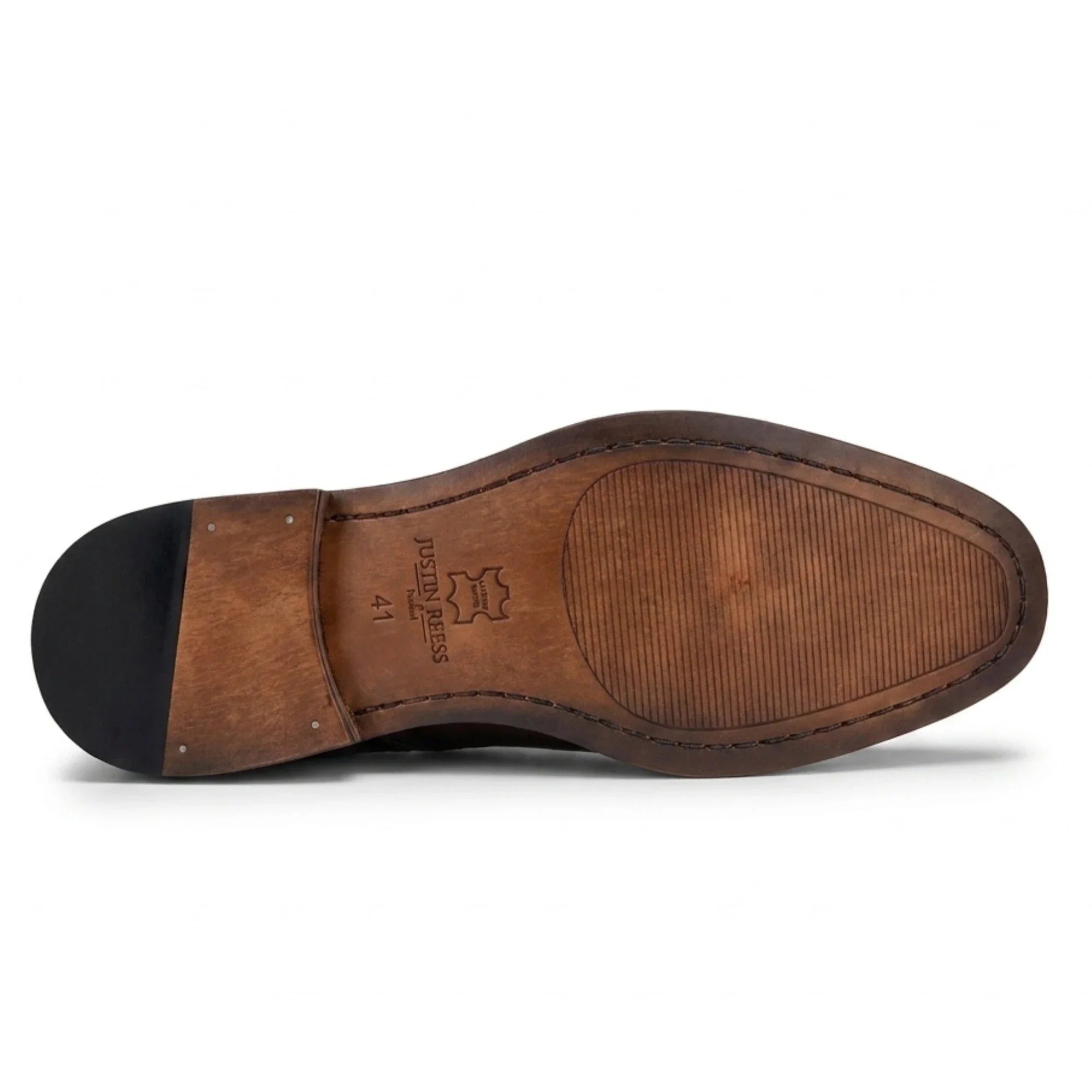 Arlo - Herren-Brogueschuhe aus hellbraunem Tweedleder