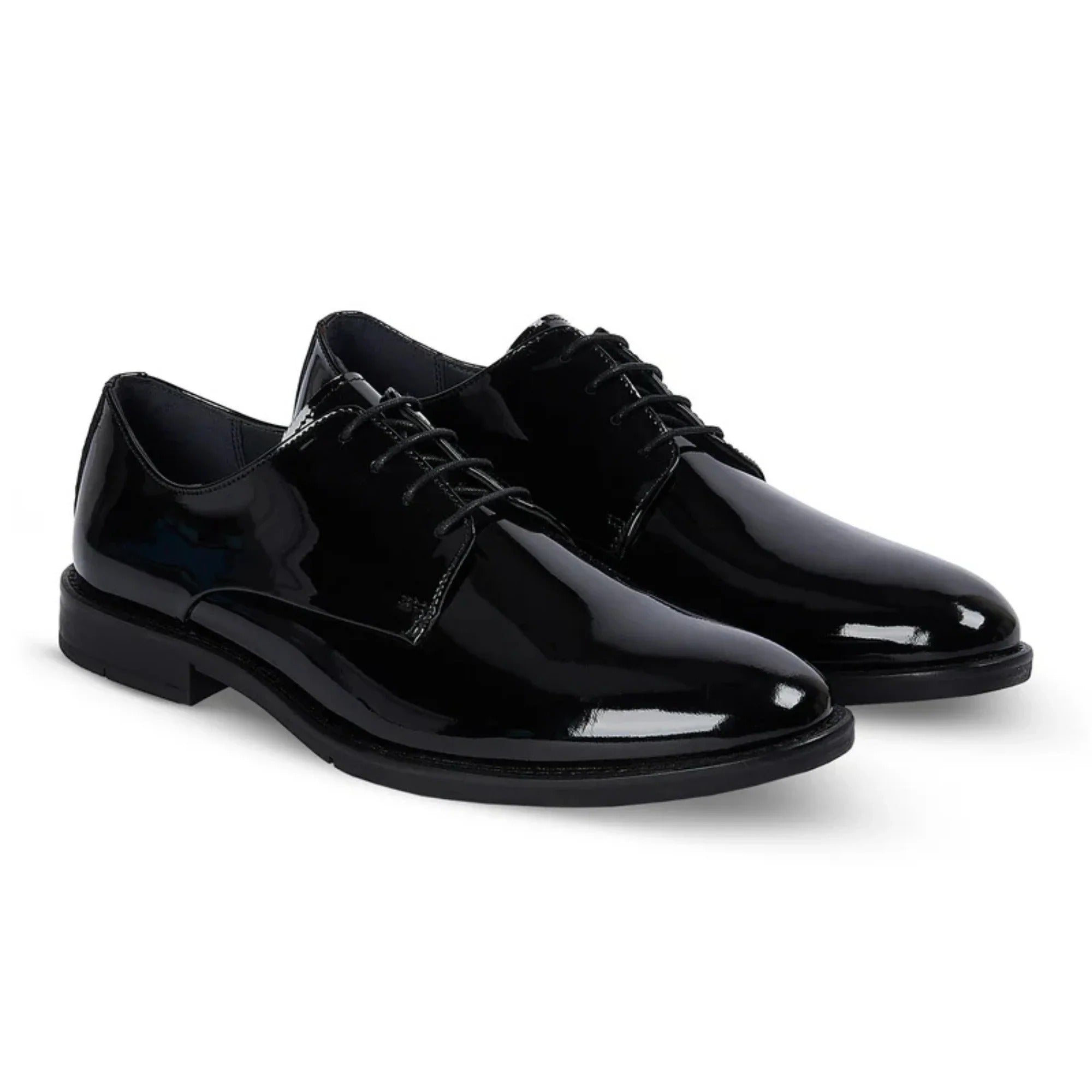 Beaumont - Schwarze Derby-Schuhe für Herren aus Lackleder