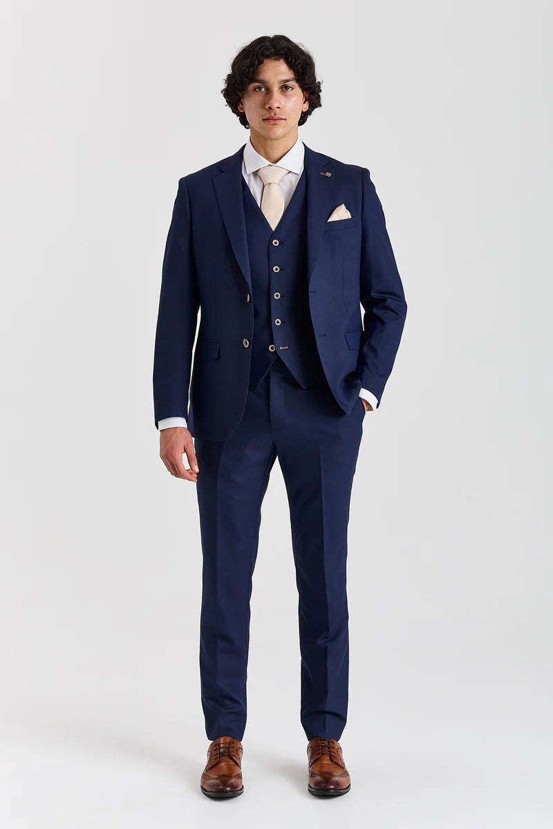 Belmont – Marineblauer 3-teiliger klassischer Hochzeitsanzug für Herren