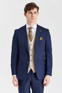 Belmont Navy Anzug mit kontrastierender Belmont Beige Weste