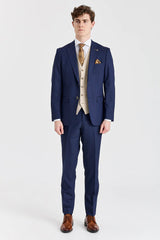 Belmont Navy Anzug mit kontrastierender Belmont Beige Weste