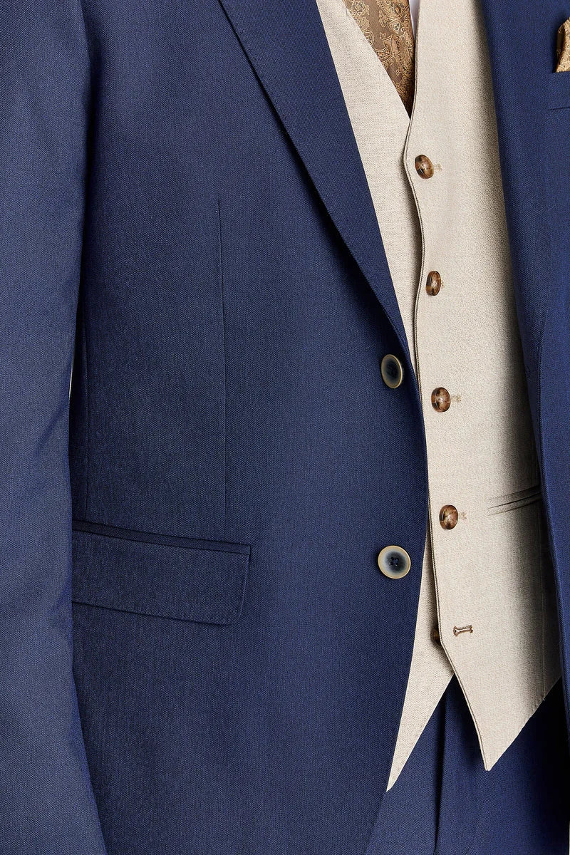 Belmont Navy Anzug mit kontrastierender Belmont Beige Weste