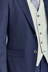 Belmont Navy Anzug mit kontrastierender Belmont Sage Weste