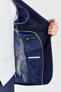 Marineblauer Anzug von Belmont mit kontrastierender silberner Weste von Belmont