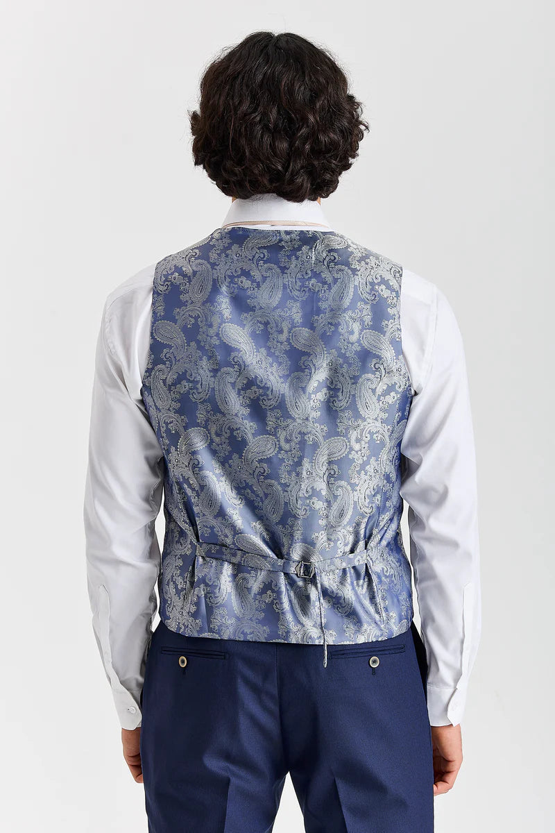 Belmont – Marineblaue, taillierte Weste für Herren