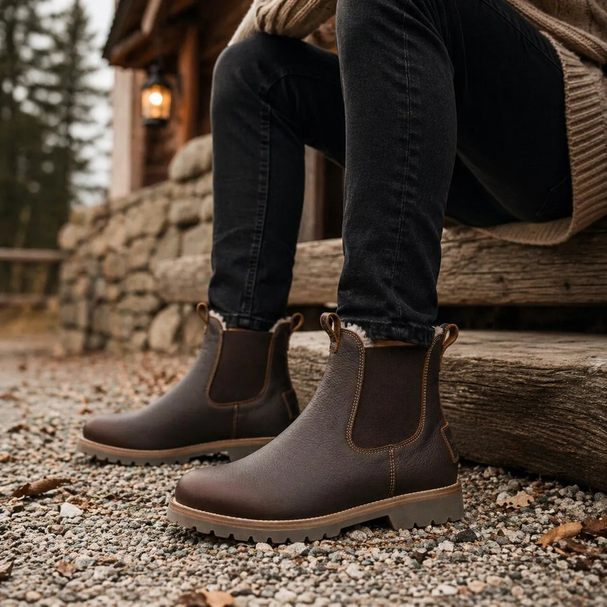 Beny Igloo C2 – Braune, wasserdichte Chelsea-Boots aus Leder für Herren