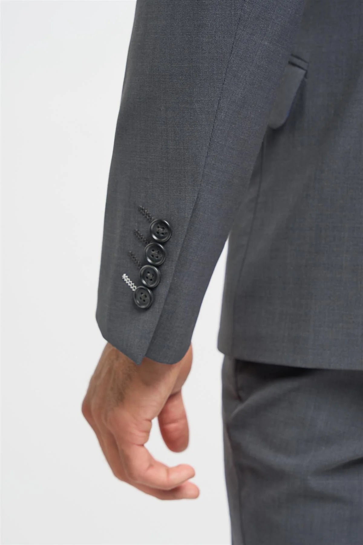 Bond – Herren-Blazer, anthrazitfarben, zweireihig