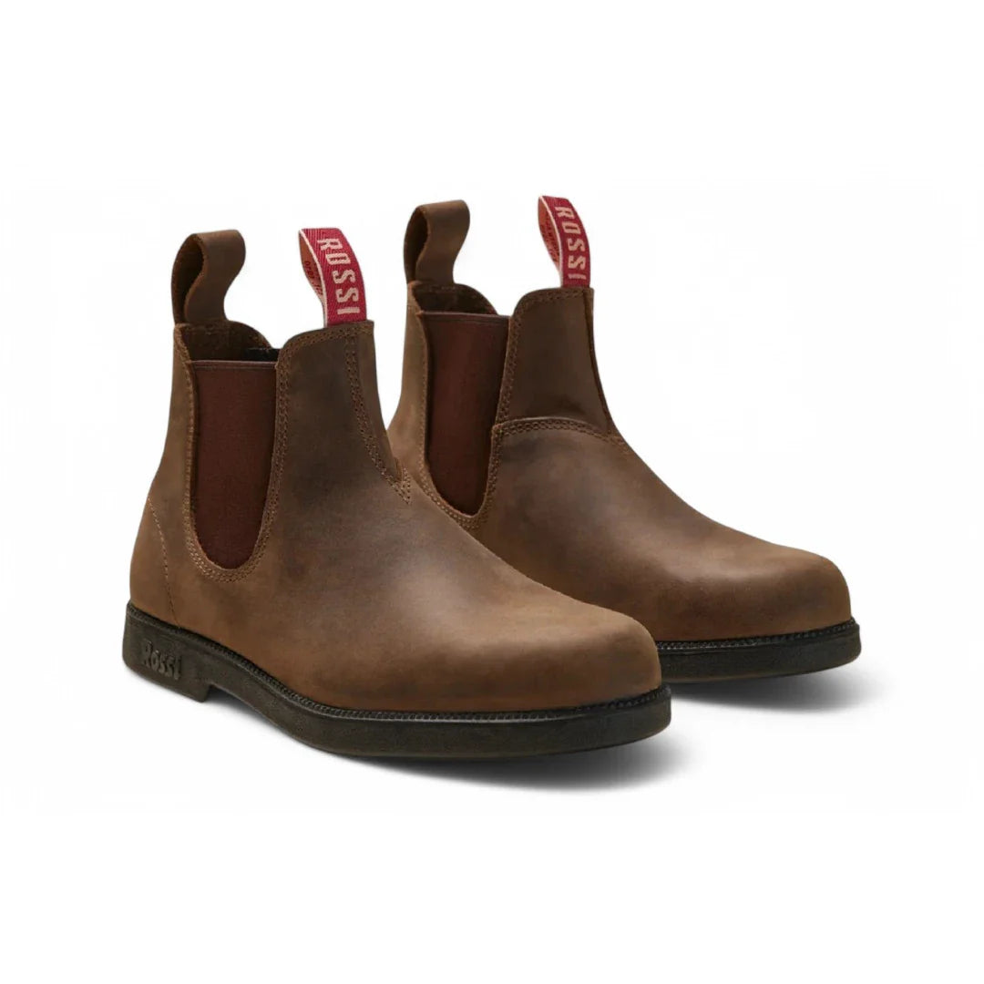 Booma 607 – Chelsea Boots aus rustikalem braunem Leder