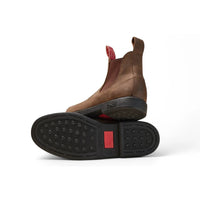 Booma 607 – Chelsea Boots aus rustikalem braunem Leder