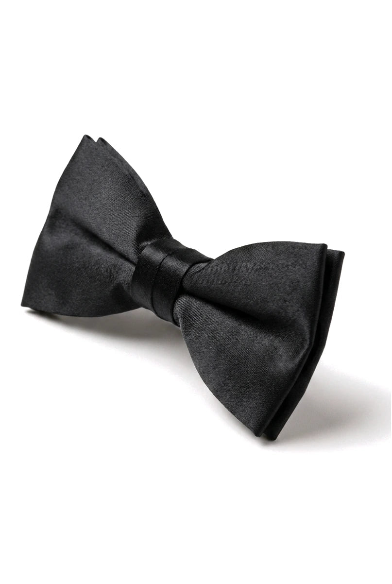 Fliege Schwarz Satin Clip On Herren Jungen Unisex Smokinghemd