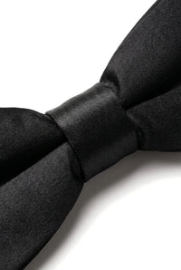 Fliege Schwarz Satin Clip On Herren Jungen Unisex Smokinghemd