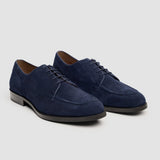 Brera - Klassische Herren-Derby-Schnürschuhe aus marineblauem Wildleder