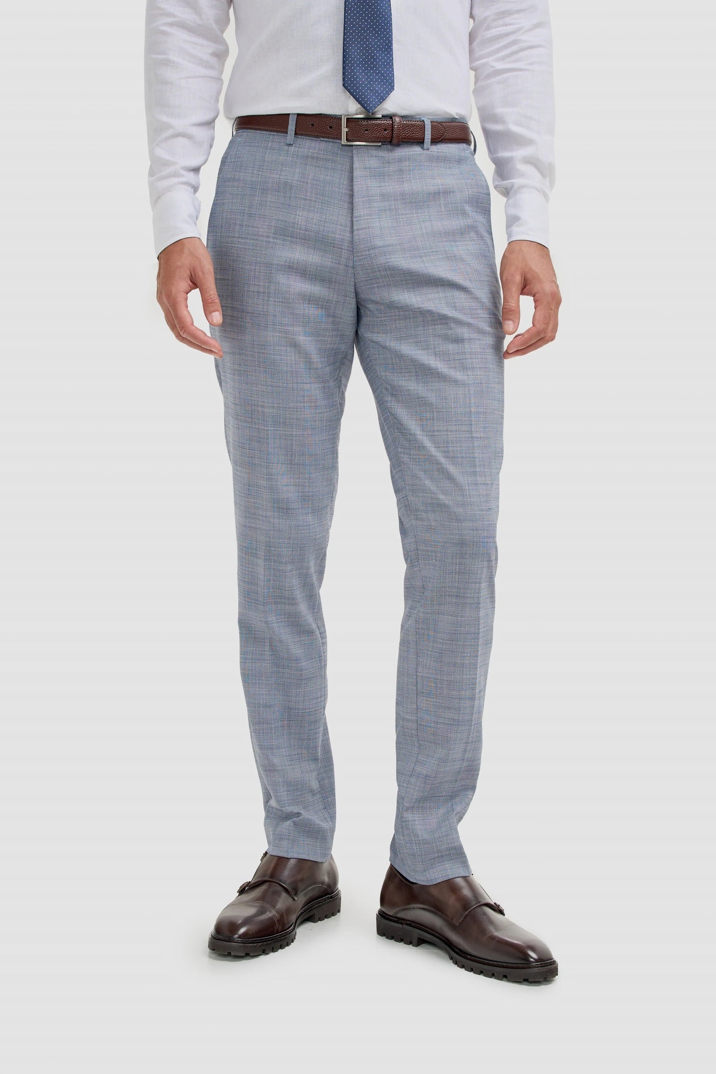 Camden - Herrenhose mit blauem Karomuster