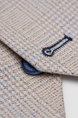 Caridi - Herren Tweed Beige Hochzeitsweste