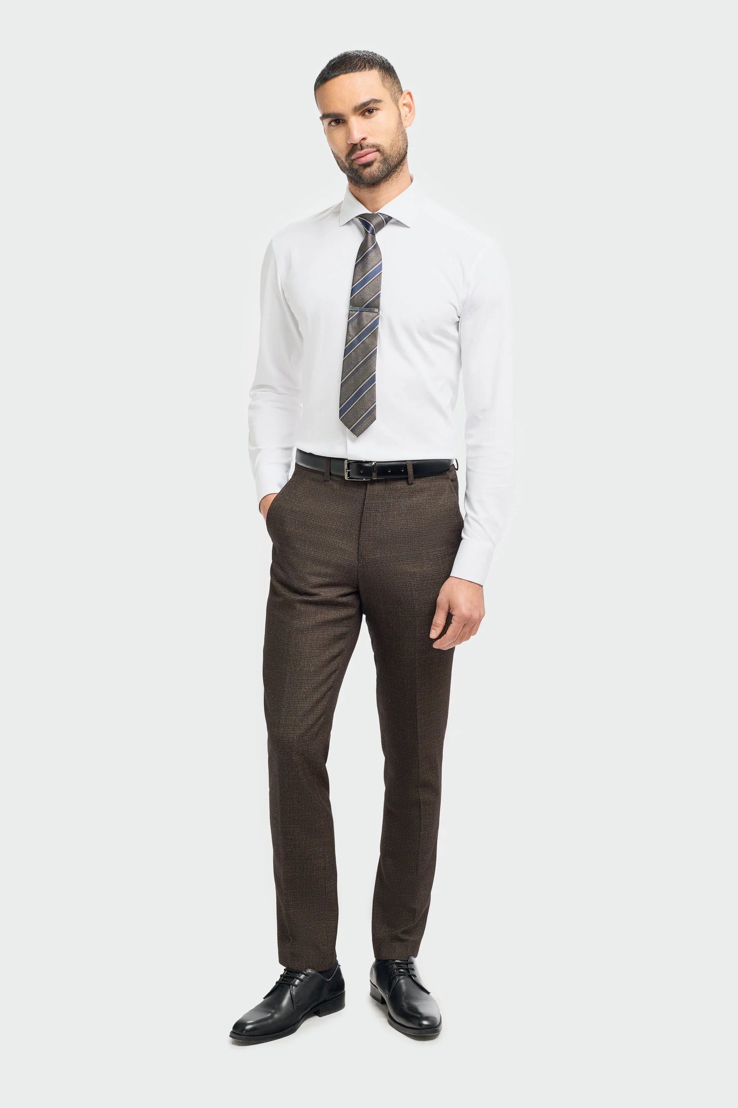 Caridi - Braune Tweedhose für Herren