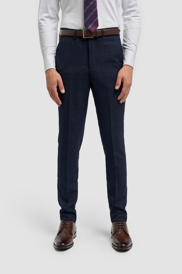 Caridi - Marineblaue Tweedhose für Herren
