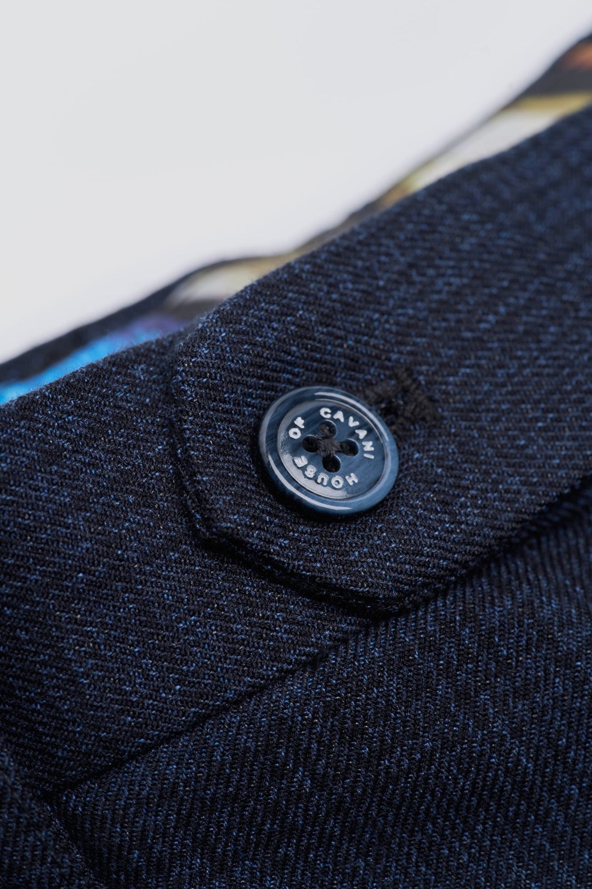 Caridi - Marineblaue Tweedhose für Herren