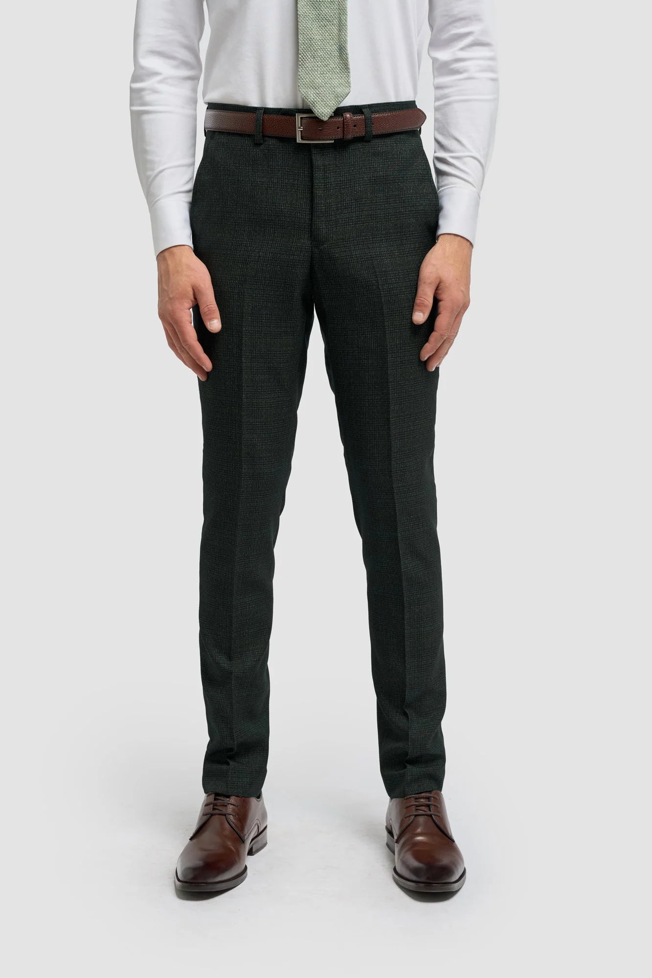 Caridi - Olivgrüne Tweedhose für Herren