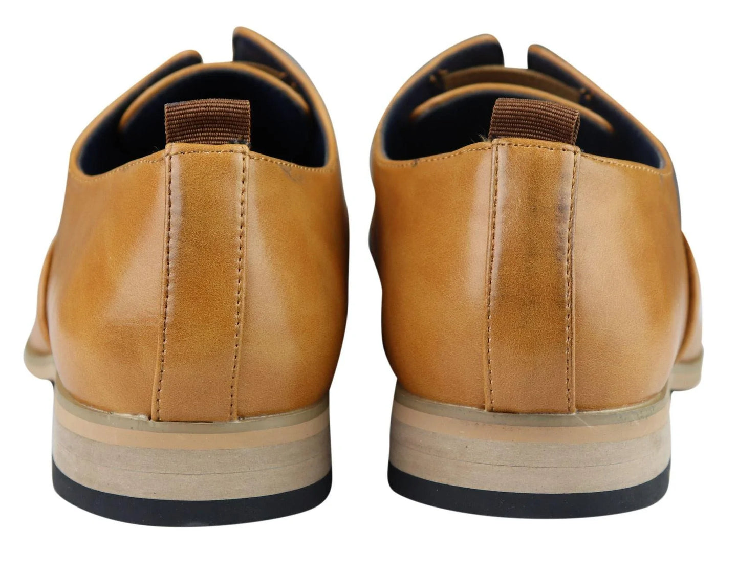 Mens Slip On Real Leather Shoes Smart Formal Navy Tan Brown Wedding Office Party