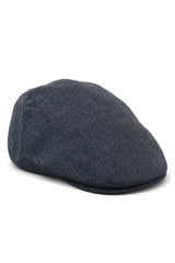 Cavani Martez Hut – Herren Grandad Hut Marineblau Schiebermütze Fischgrätenmuster Vintage Retro Del Boy Classic Gatsby Peaky Blinders