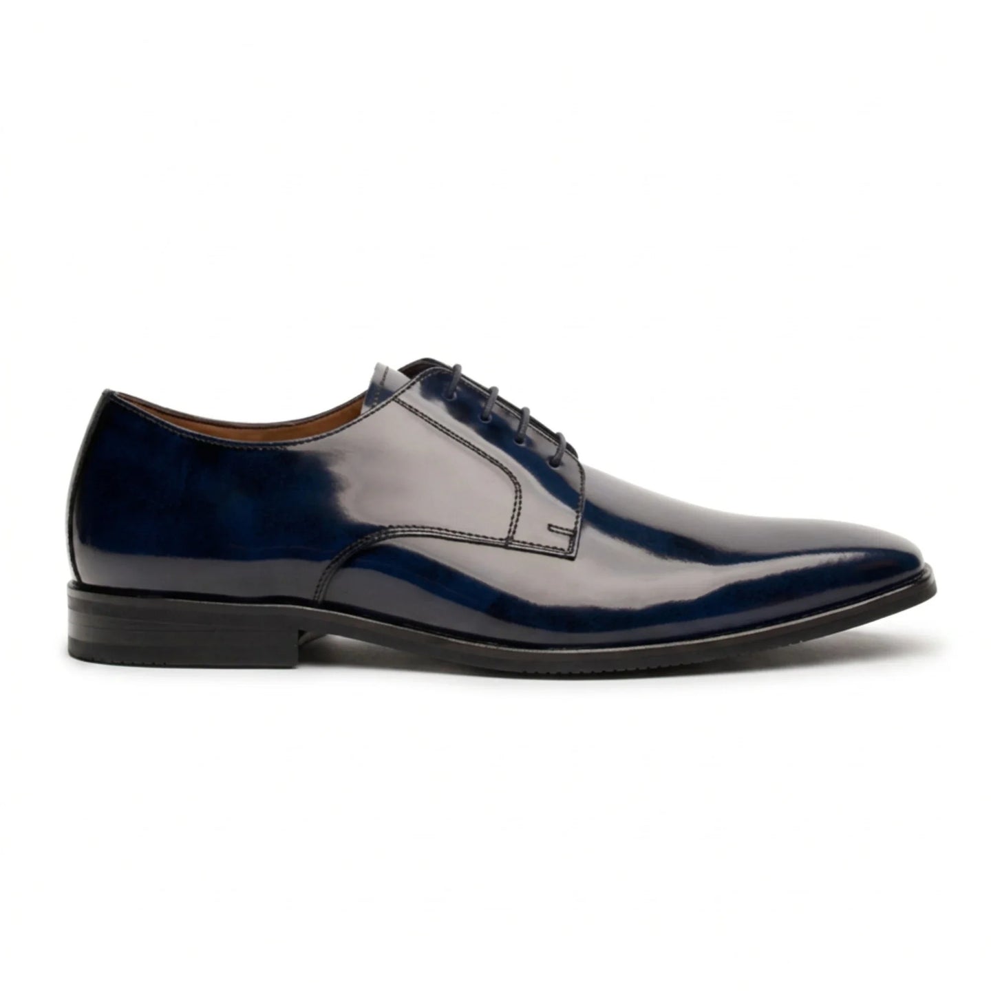 Chester - Herren-Derbyschuhe in Marineblau mit Hochglanzpolitur