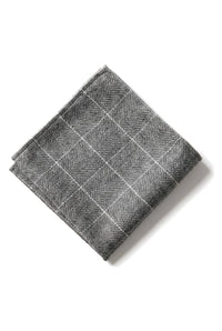 Farbe vergleichen Herren Tweed Fischgrät Krawatte Einstecktuch Karo Klassisch Grau