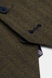 Damon - Olivgrüne Herren-Zweireiherweste