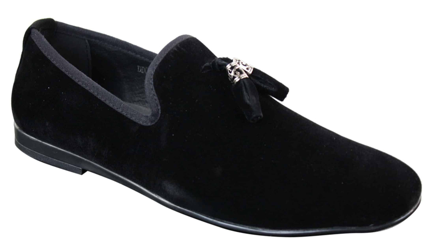Elong dd0019 - Mens Velvet Slip On Suede Tassle Driving Shoes Loafers Smart Casual Wine Navy