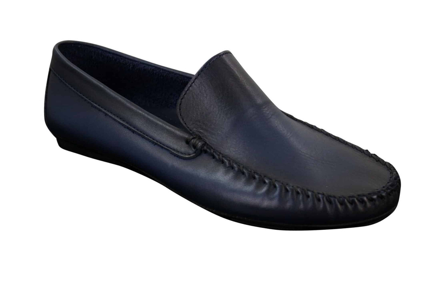 Mens Real Leather Designer Slip On Loafers Smart Casual Shoes Vintage Retro
