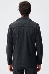 Herren-Blazer aus weichem Jersey in Anthrazit, elegant-lässig