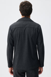 Herren-Blazer aus weichem Jersey in Anthrazit, elegant-lässig